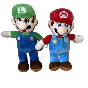 Nintendo Super Mario Bros. Mario and Luigi Stuffed Plush Soft Dolls